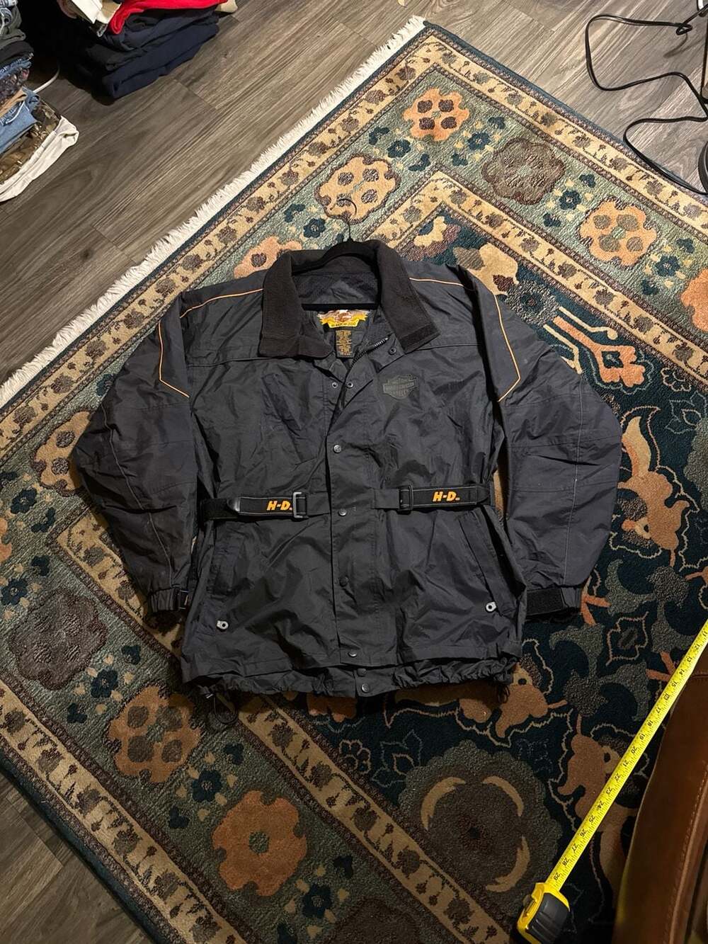 Harley-Davidson Men's XL Reflective PVC Belted Rain Riding Jacket